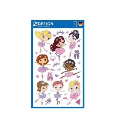 Matrica, papír, 1 ív, 76x120 mm, AVERY ZWECKFORM, "Z-Design No.53221", balerina