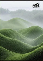 Füzet, tűzött, A4, sima, 80 lap, COOL BY VICTORIA "Green Calm"